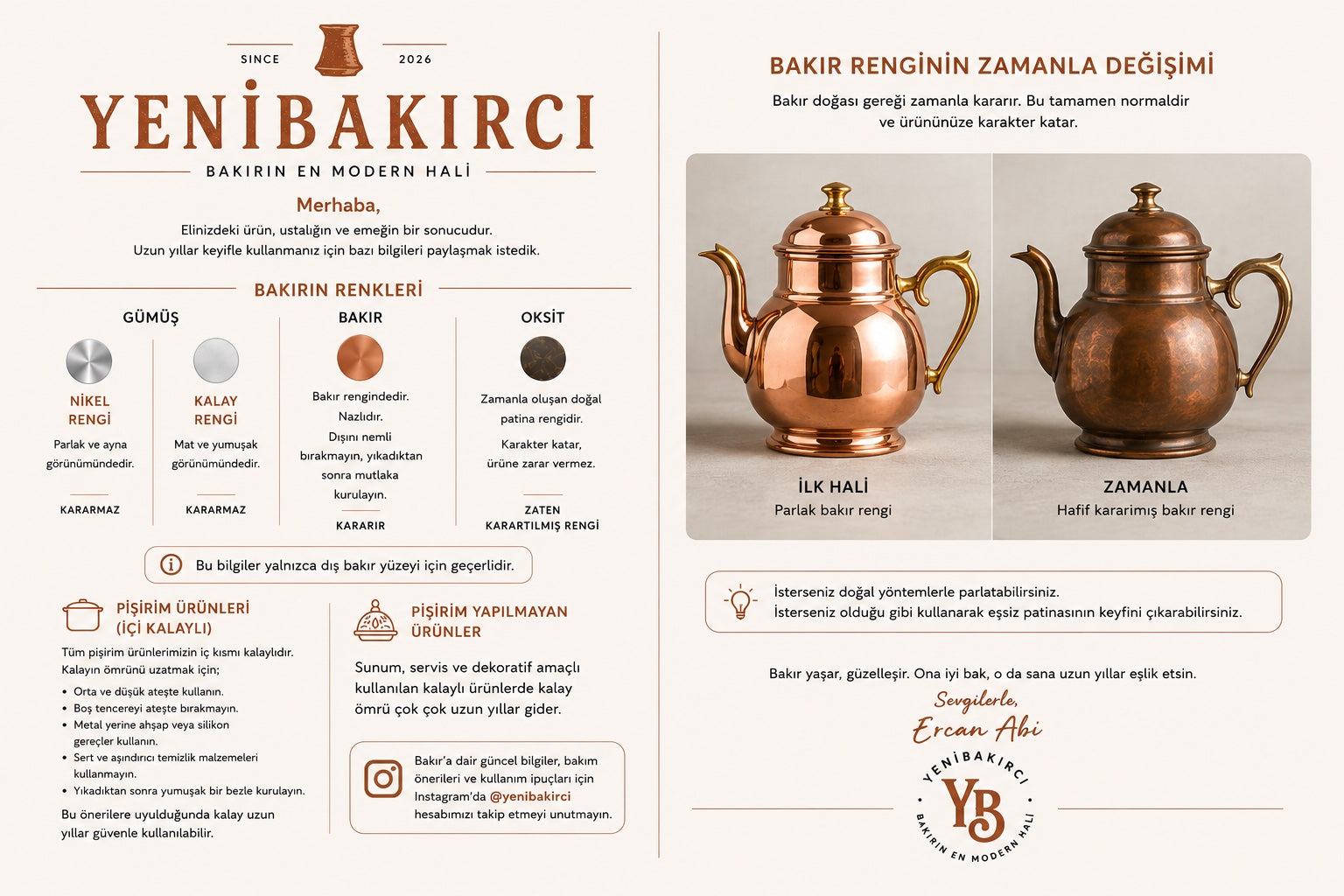 Bakır Bakım Rehberi - Yeni Bakırcı